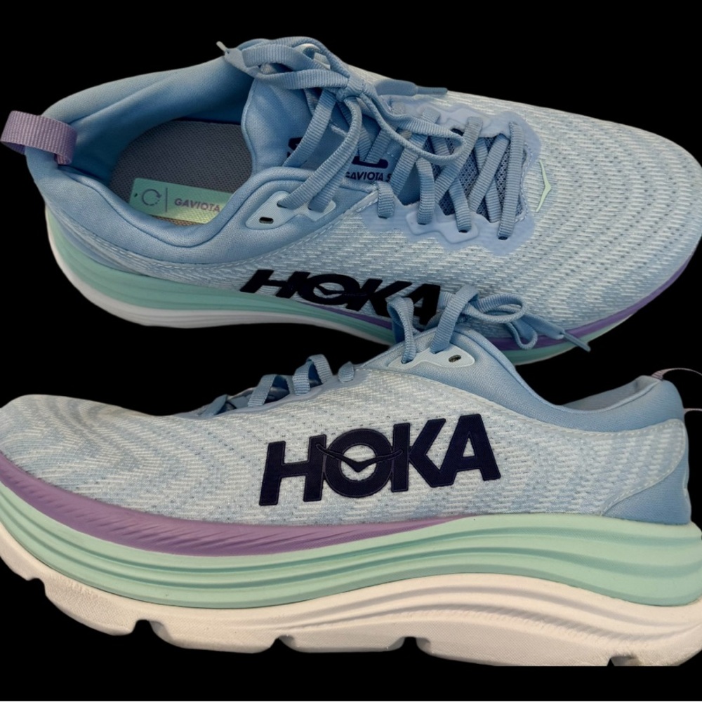 Hoka Women's Light Blue and Purple Athletic Shoes